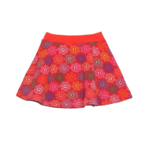 CT1048 FALDA NARANJA ESTAMPADA