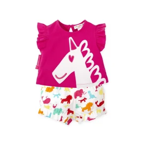 CT1458 SHORT+CAMISETA UNICORNIO