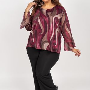 Blusa estampada de gasa – Moda curvy