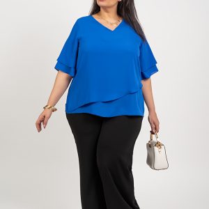 Blusa Azul con doble capa.