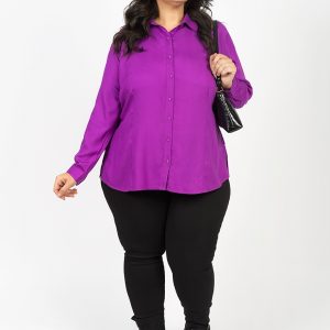 Blusa camisera morada