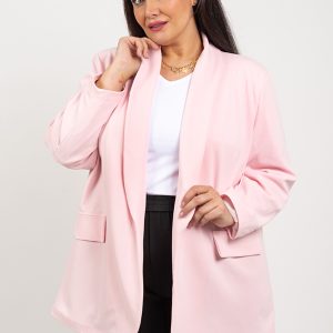 Blazer con Cuello Smoking en Tallas Grandes.