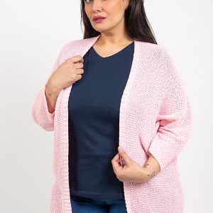 Cárdigan de punto abierto.