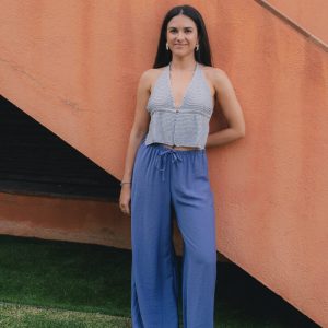 CT30317 Cotton pant azul celeste