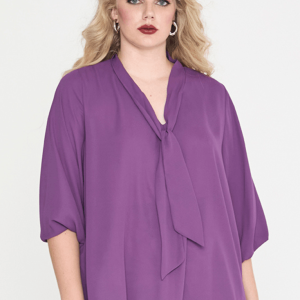 Blusa con Lazo y Mangas 3/4