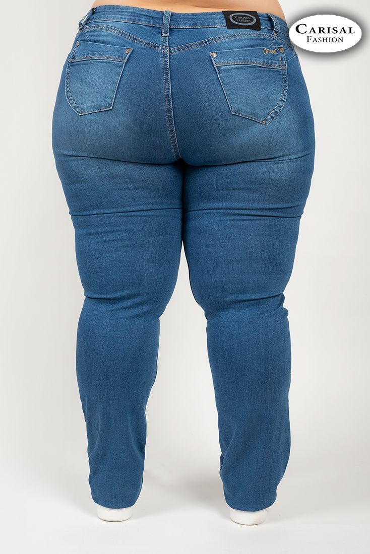 Pantalón vaquero azul extra largo - Imagen 3