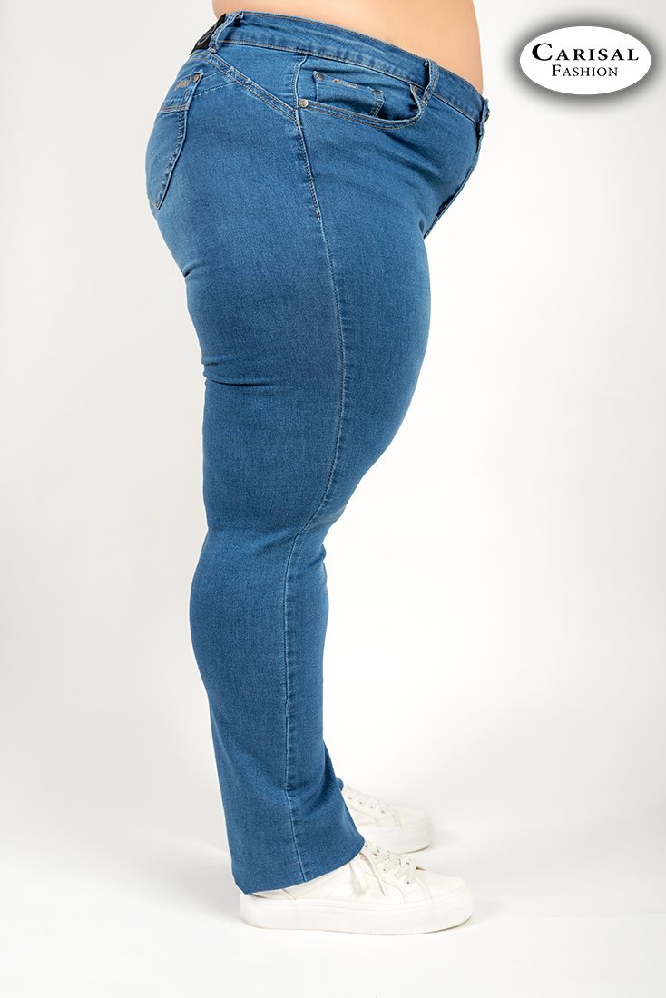 Pantalón vaquero azul extra largo - Imagen 2