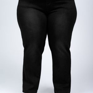 Pantalón vaquero recto con rodilla amplia