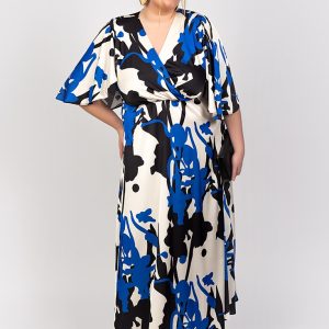 Vestido largo con estampado abstracto