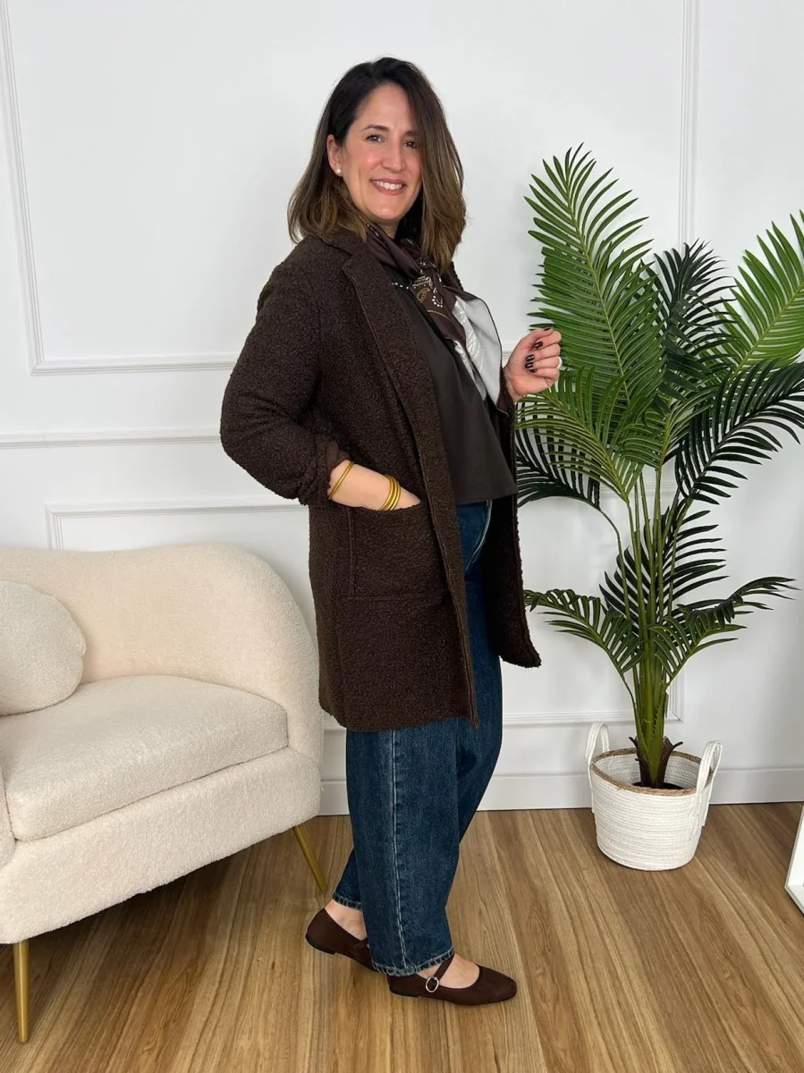 Abrigo Bouclé marron | Elsa - Imagen 5