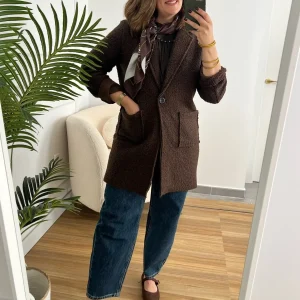 Abrigo Bouclé marron | Elsa