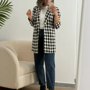 Abrigo pata de gallo negro | Muli