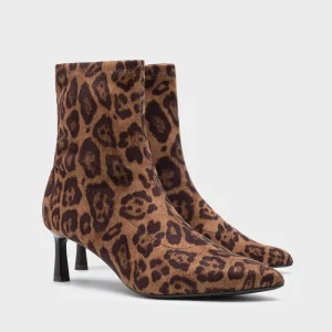 Botín estampado leopardo tacón fino| Gosher