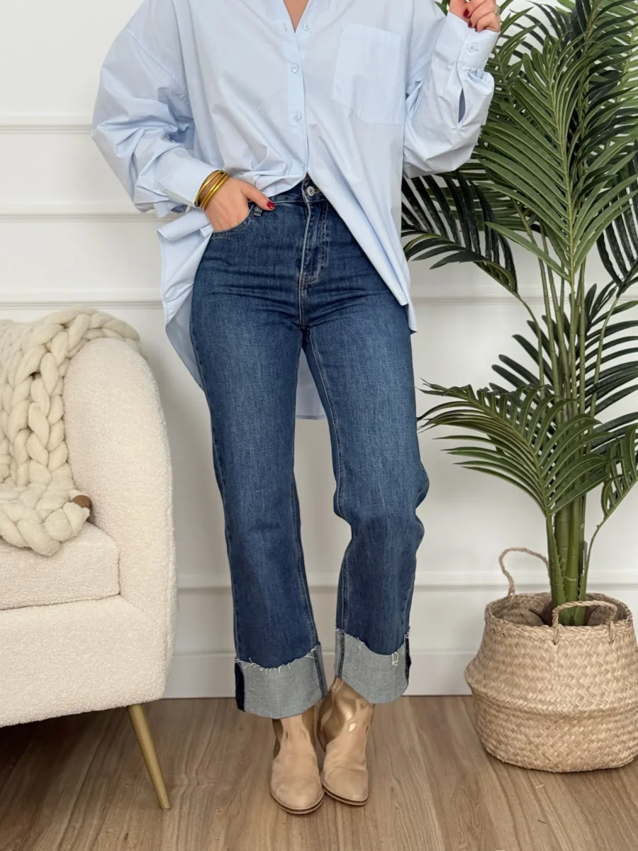 Jeans bajo vuelta | Lisa