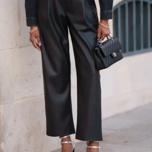 Pantalón polipiel negro  | zola