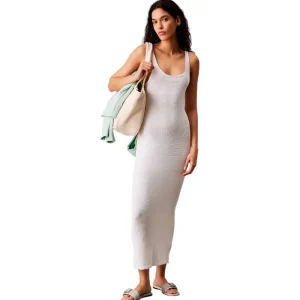 CT5979 Vestido Casual_Mujer_CALVIN KLEIN Back Tie Long Sweater Dress