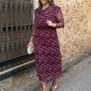 Vestido Tul Estampado | Dama