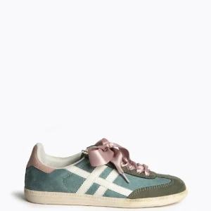 Zapatillas verde con detalle rosa | Zeisa